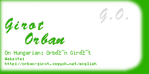 girot orban business card